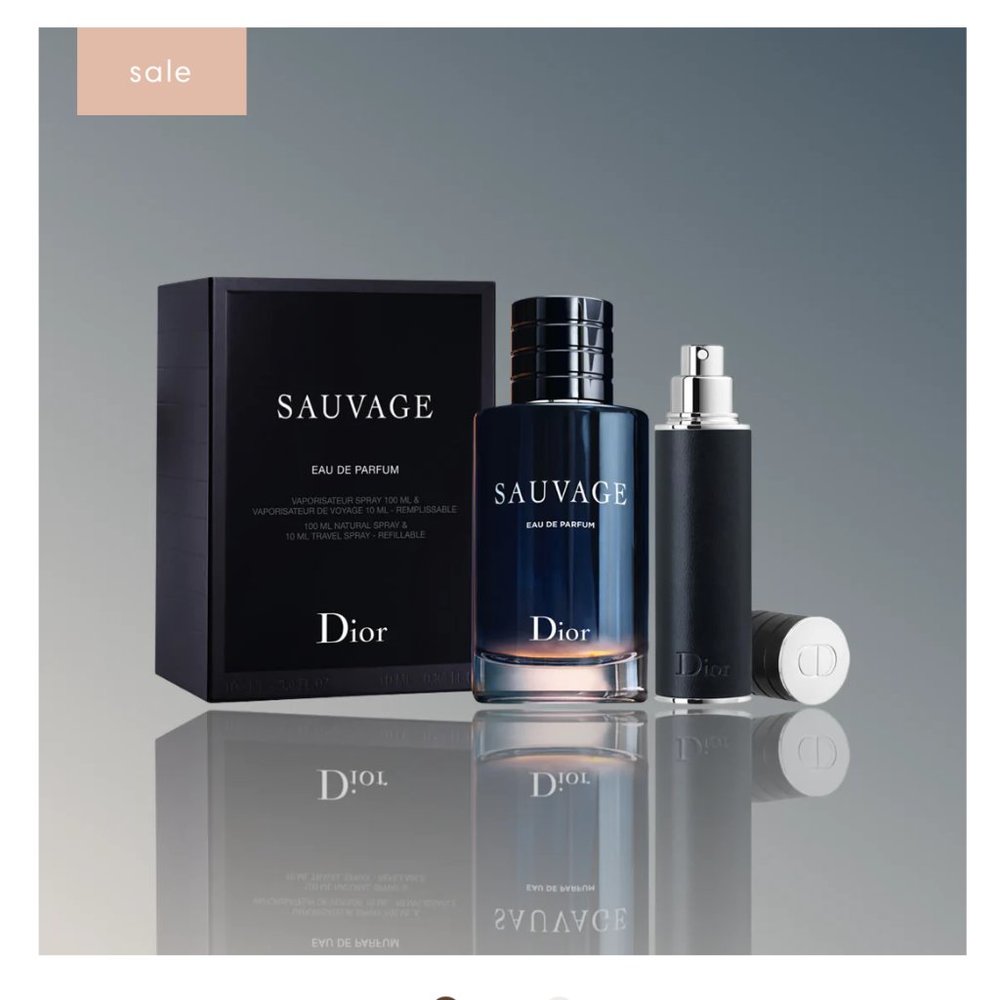 Authentic SAUVAGE Dior Men 2 Piece Gift Set by Christian Dior Eau De Parfum